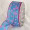 The Ribbon People Blue and Pink Polka Dots Printed Wired Craft Ribbon 1.5" x 40 Yards